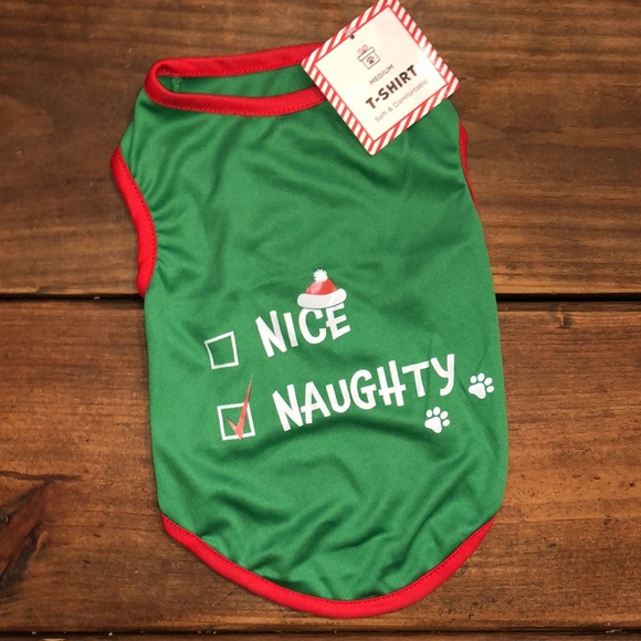 Nice or Naughty Christmas Doggie Tshirt - Picture 3 of 8